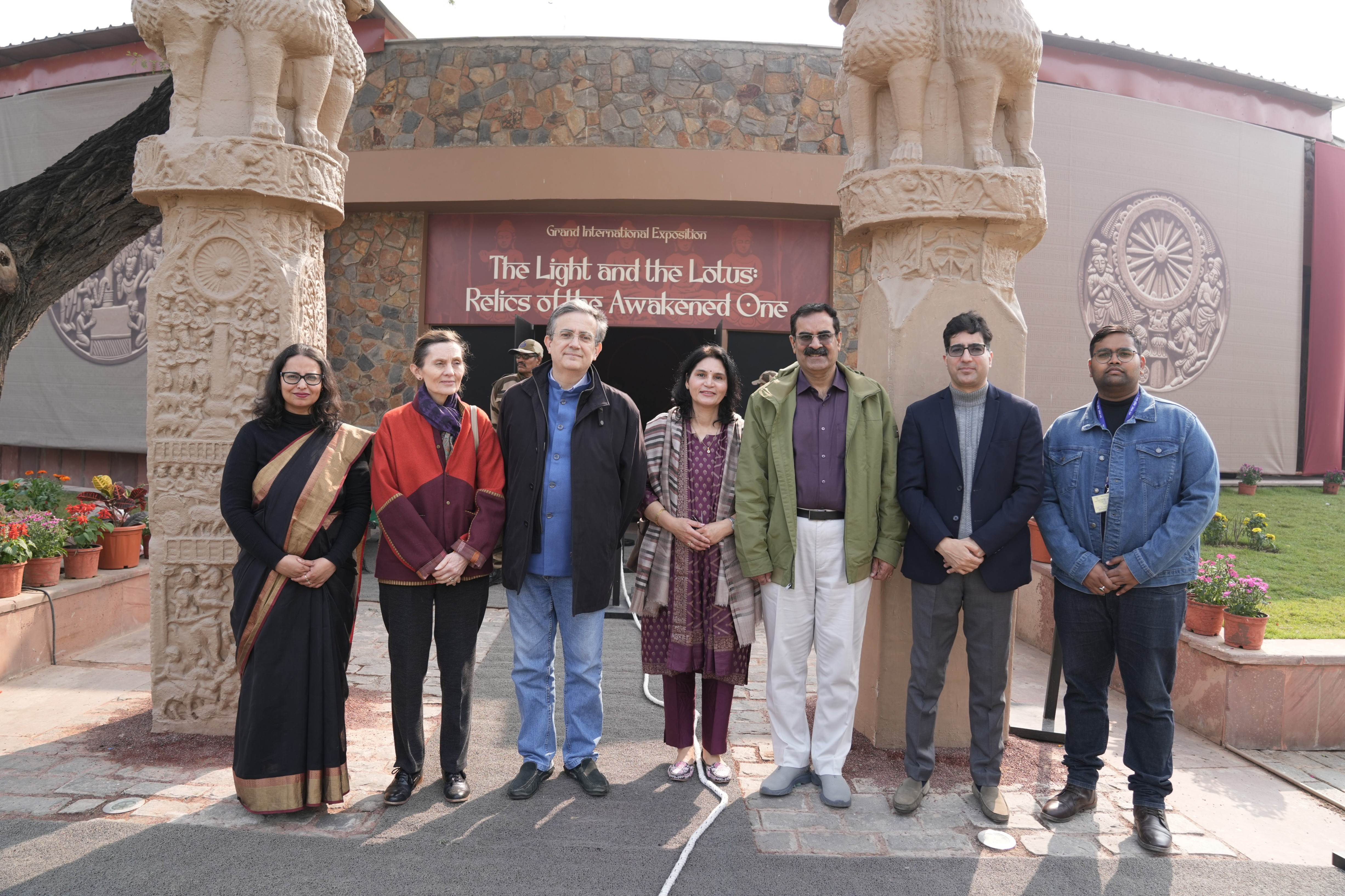 Chief Secretary, Delhi and Ambassador of France to India Visit International Buddhist Relics Exhibition in New Delhi