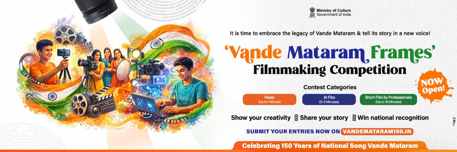 Vande Mataram Frames: National Filmmaking Contest to Mark the Special Phase of 150 Years of the National Song