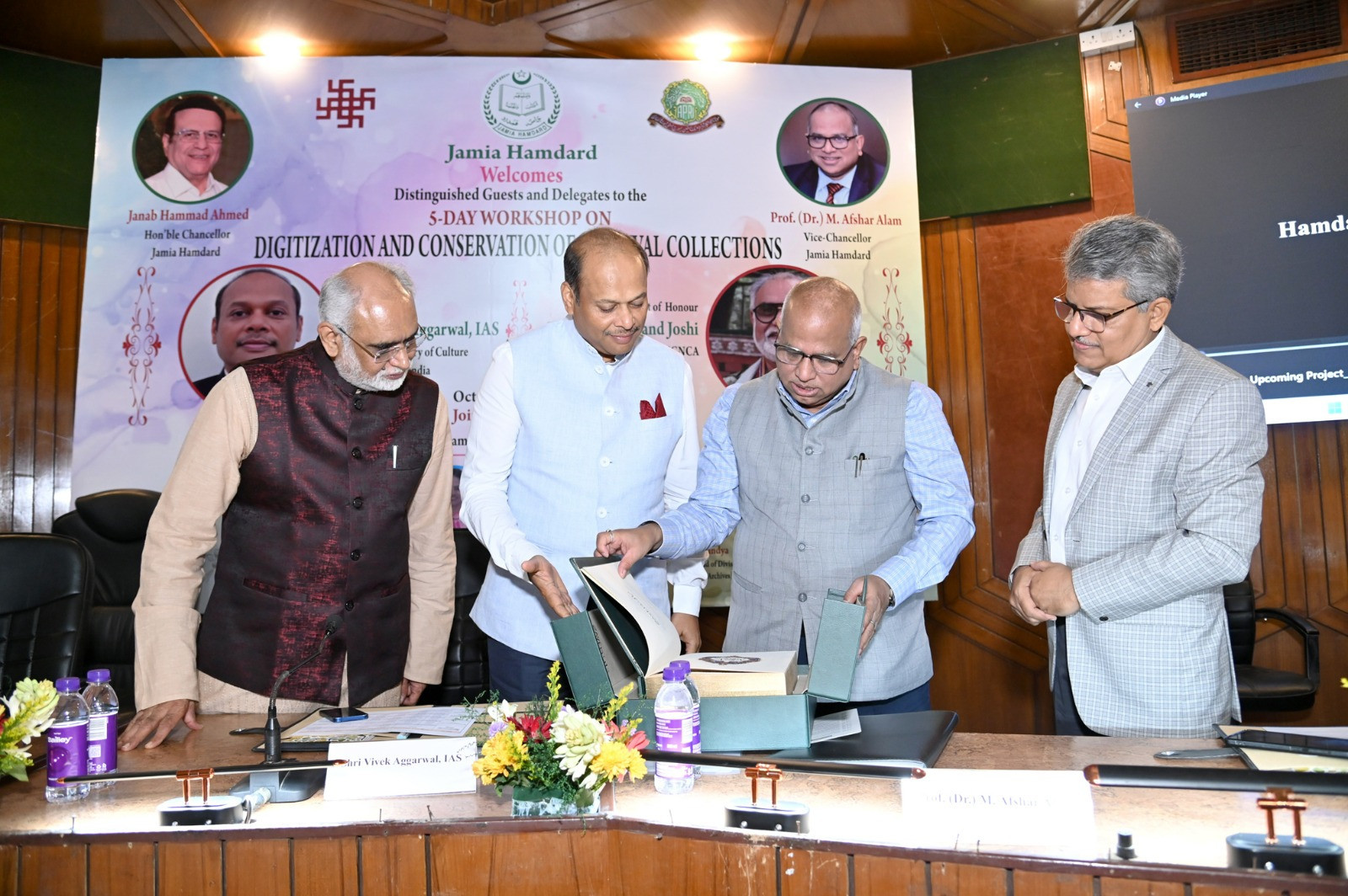 Workshop on Digitisation and Conservation of Archival Collections Begins at Jamia Hamdard