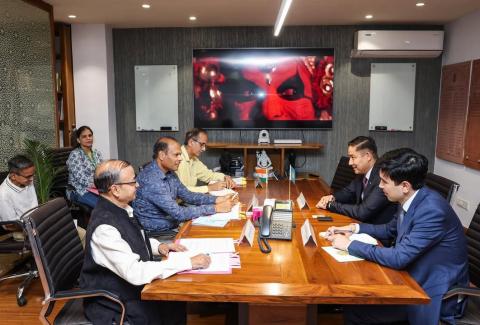 Secretary, Ministry of Culture Shri Vivek Aggarwal met Kazakhstan Ambassador Azamat Yeskarayev to discuss strengthening India-Kazakhstan cultural ties
