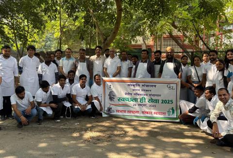 Central Secretariat Library organized a Cleanliness and Plantation Drive on 26th October 2025 as part of the Special Campaign 5.0 on Swachhata. 